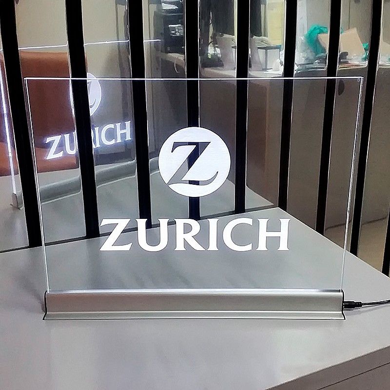 Luz filtrante sobremesa Señalética