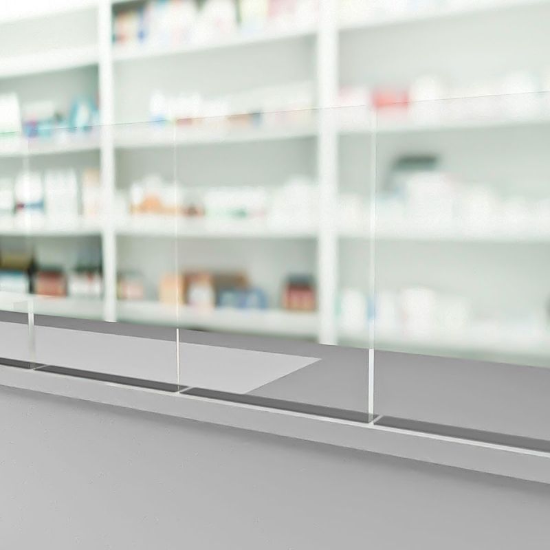 Mampara adhesiva / atornillada Protección frontal