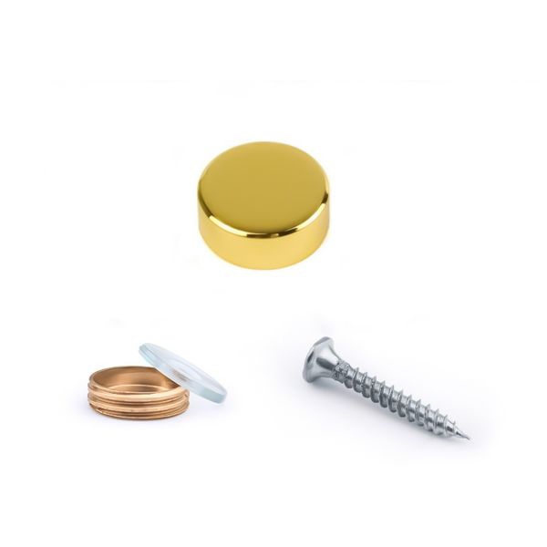 Cubre tornillo cromado oro Cubre tornillos 2