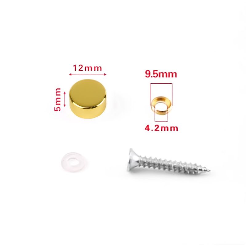 Cubre tornillo cromado oro Cubre tornillos