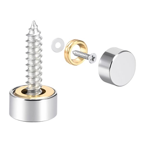 Cubre tornillo cromado plata Accesorios para planchas 2