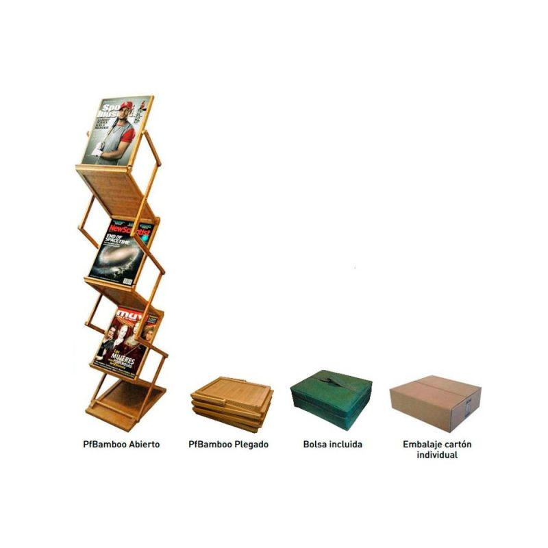 Portafolletos A4 Bamboo Dispensadores de folletos