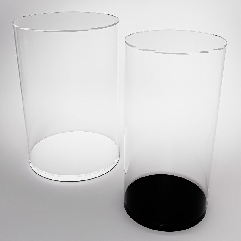 Vitrina circular de metacrilato