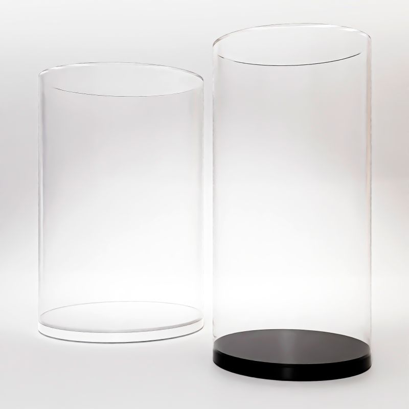 Vitrina circular de metacrilato