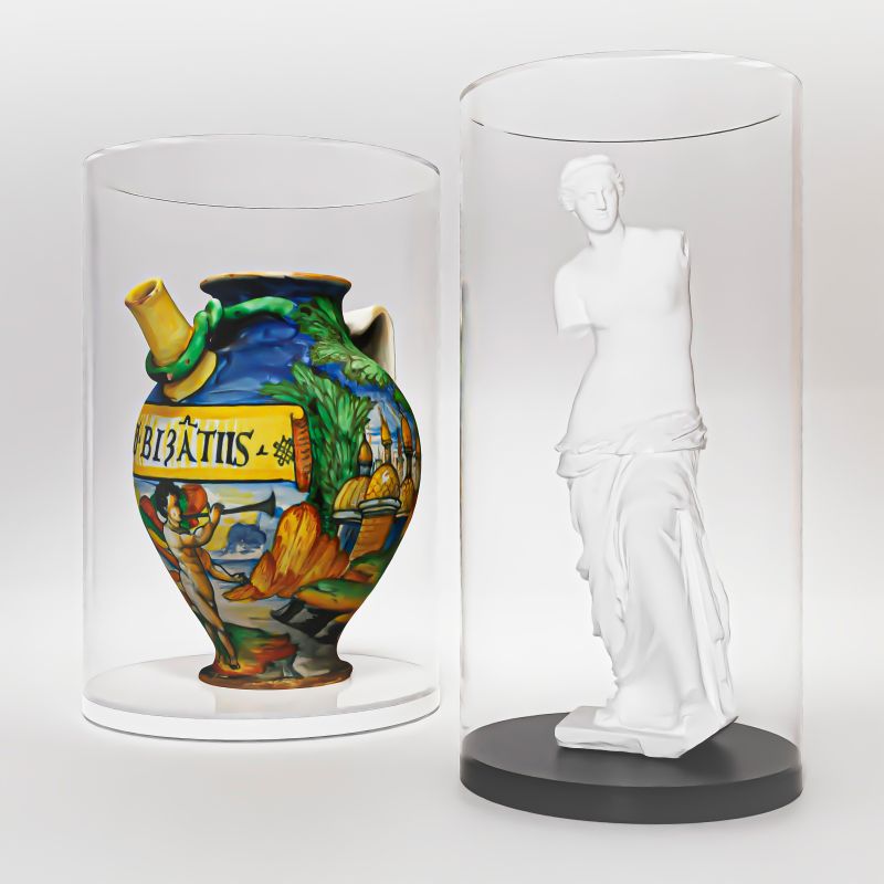 Vitrina circular de metacrilato