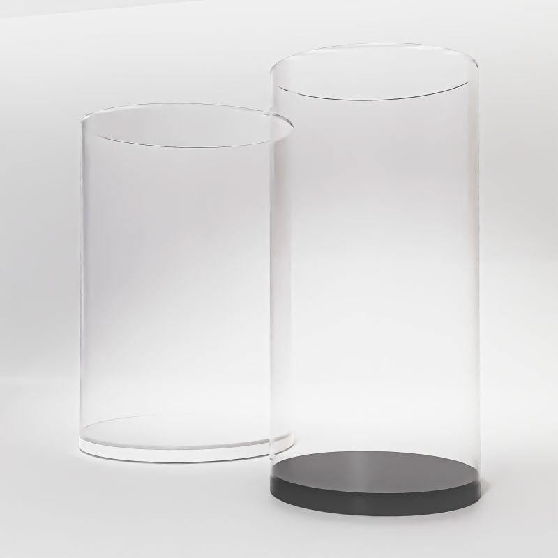 Vitrina circular de metacrilato