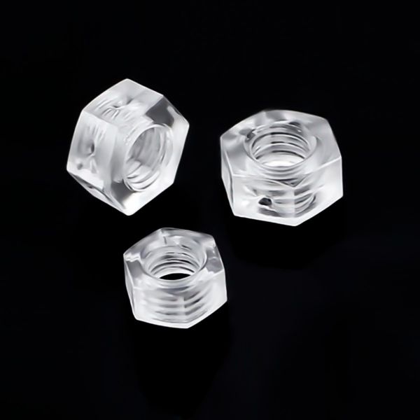 Tuercas acrílicas transparentes 2