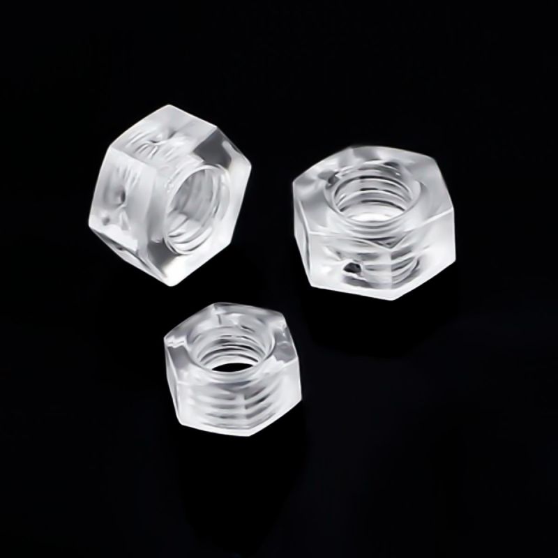 Tuercas acrílicas transparentes