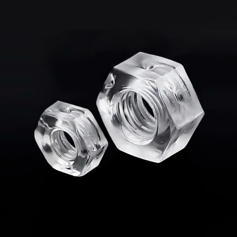 Tuercas acrílicas transparentes