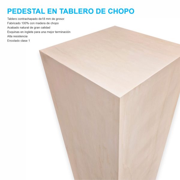 Vitrina pedestal de madera 2