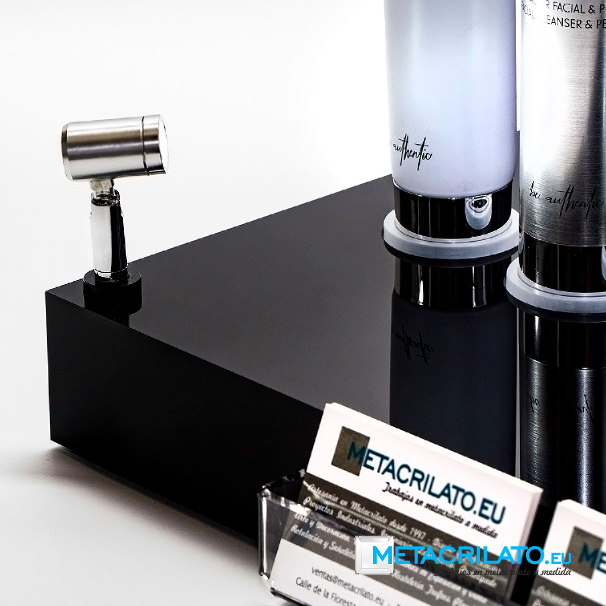 Expositor metacrilato negro