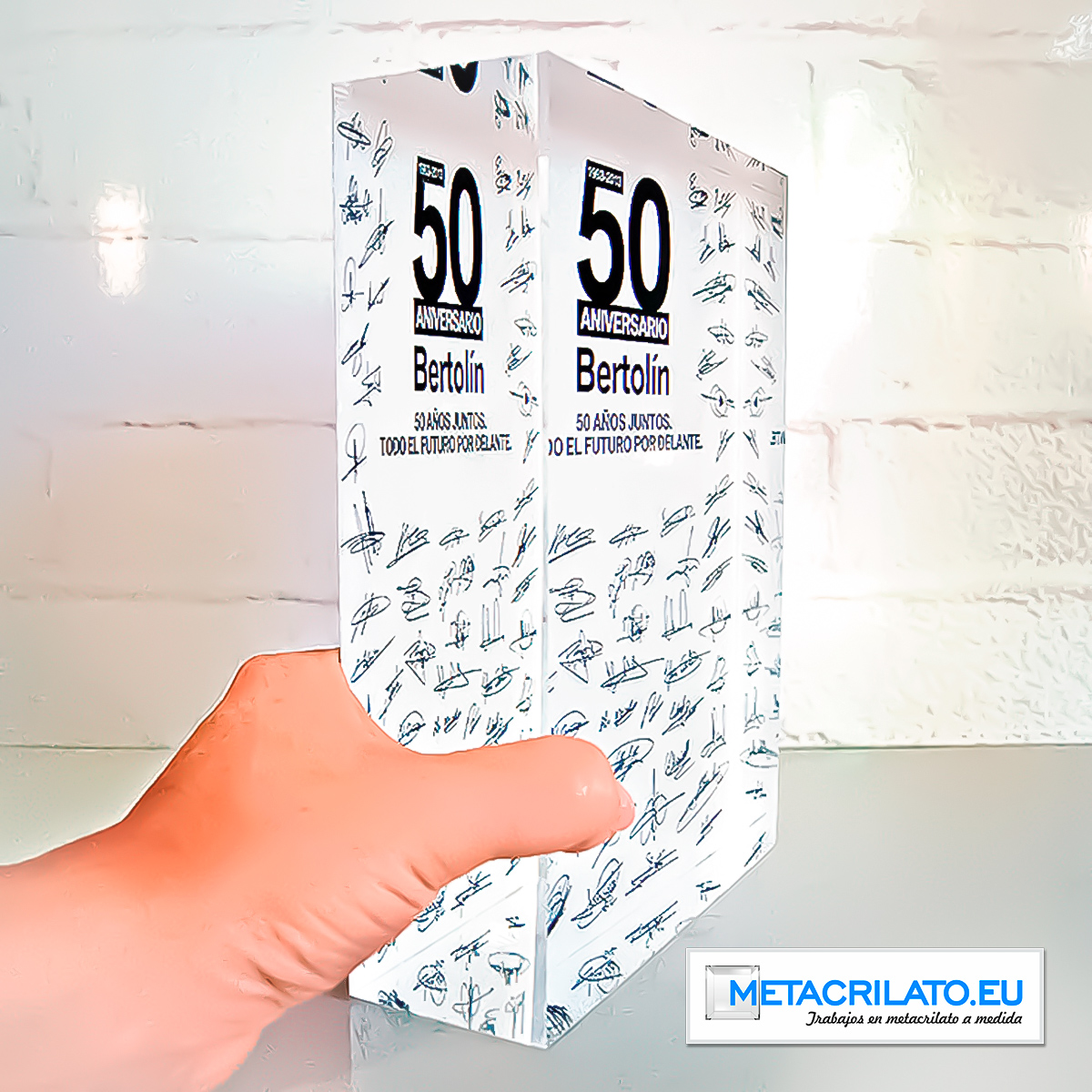 Bloque metacrilato conmemorativo