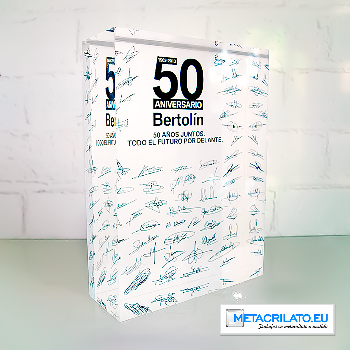 Bloque metacrilato conmemorativo